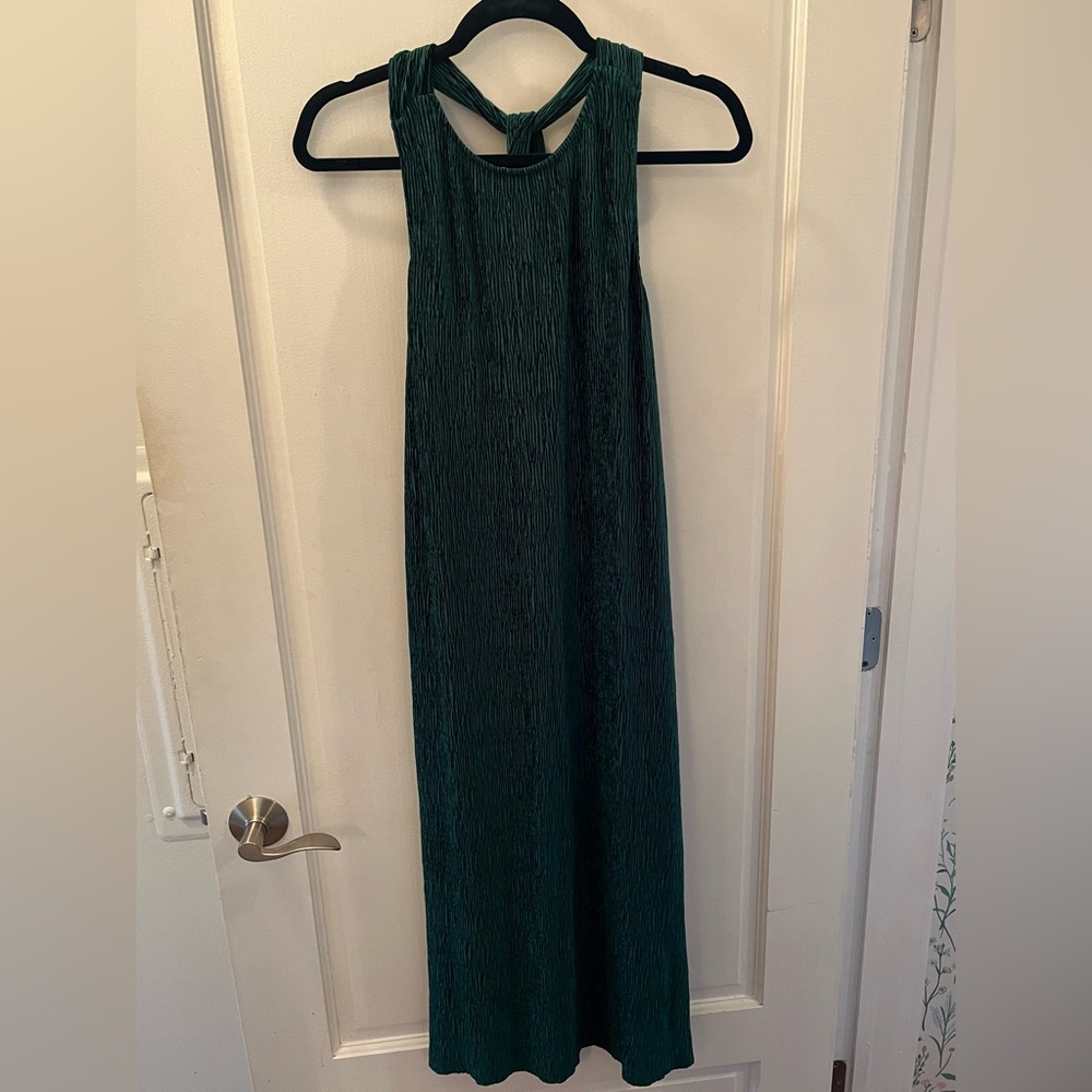 Anthropologie Dark Green Maxi Dress